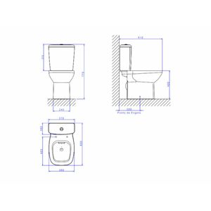 Kit Bacia c/ Caixa Acoplada Flex Branco DECA