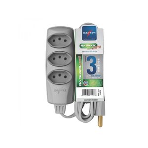 Extensão No Shock 90 2P+T 3x0,75mm 3m DANEVA