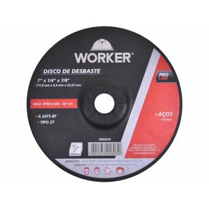 Disco de Desbaste para Aço 7x1/4x7/8" WORKER