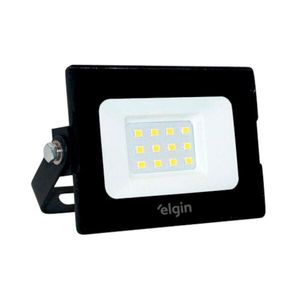 Refletor de Led 10W 6500K Bivolt Preto ELGIN