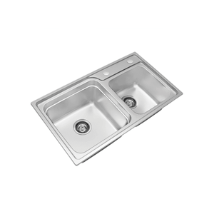 Cuba Dupla Inox 79,5x45cm Funzionale GHELPLUS