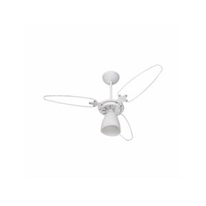 Ventilador de Teto Wind Light Branco Transparente com Lustre 127V VENTISOL