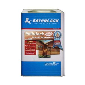 Verniz Brilhoso Poliulack Transparente 18L SAYERLACK