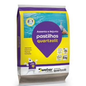 Argamassa Pastilha Interna/Externa 5Kg Branco QUARTZOLIT