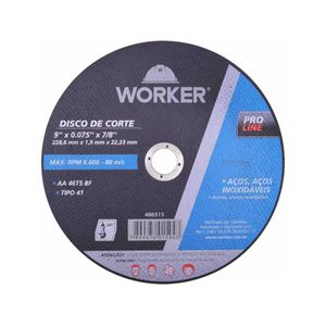 Disco de Corte Inox 9x5/64x7/8" WORKER