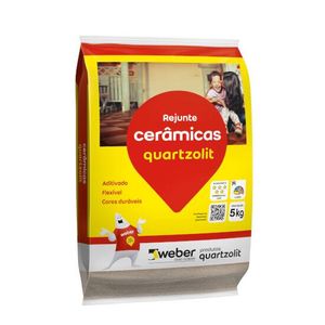 Rejunte Flex Interno/Externo 5Kg Cinza Platina QUARTZOLIT