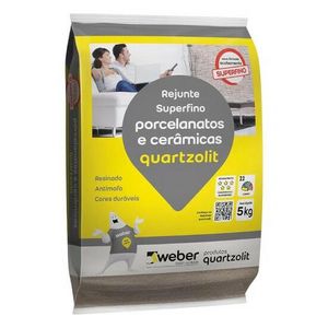 Rejunte Porcelanato e Cerâmica Interna/Externa 5Kg Cinza Urbano QUARTZOLIT