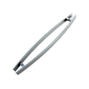 Puxador Duplo Chato Eco 500mm Inox Polido GERIS