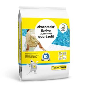 Argamassa AC3 Interna/Externa 20Kg Branco QUARTZOLIT