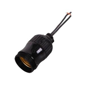Soquete com Rabicho Nylon E27 10 Unidades Preto ILUMI