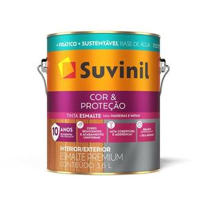 Esmalte Cor e Proteção Brilhante Base Água Cores 3,6l SUVINIL