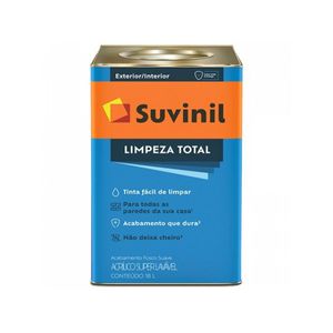 Tinta Acrílica Fosca Limpeza Total Branco 18L SUVINIL