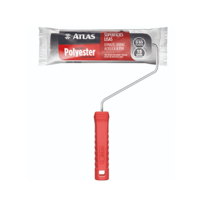 Rolo de Espuma de Poliéster C/Suporte 406 15cm Cinza ATLAS