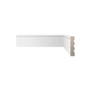 Rodapé Guarnição Classico Frisado 7x240cm Branco BIANCOGRES