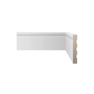 Rodapé Guarnição Classico Frisado 10x240cm Branco BIANCOGRES