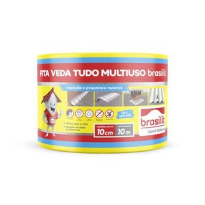 Fita Multiuso Autoadesiva Aluminizada 10cmx10m Cinza BRASILIT