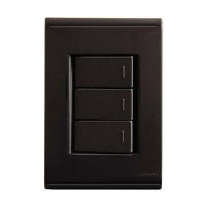 Interruptor 3 Teclas Simples Liz 4x2 Grafite 10A TRAMONTINA
