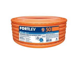 Eletroduto Corrugado Reforçado 25mm Rolo com 50m FORTLEV