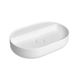 Cuba Oval de Apoio 60cm com Deck Branco DECA