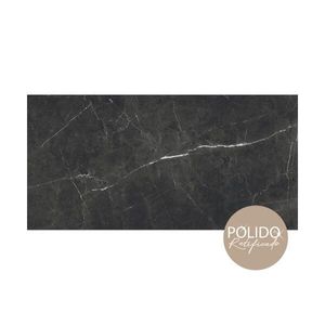 Piso Semi Gres Polido Retificado Soberano Black 60x120cm FORMIGRES