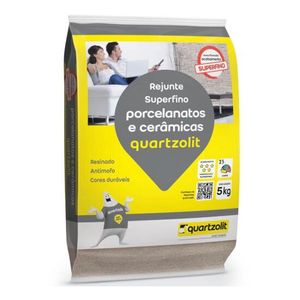 Rejunte Porcelanato e Cerâmica Interno/Externo 5Kg Preto Grafite QUARTZOLIT