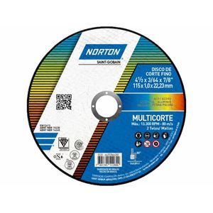 Disco de Corte Multicorte 4.1/2x3/64x7/8" NORTON