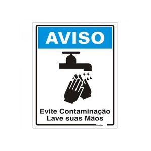 Placa de Sinalização Evite Contaminação SINALIZE