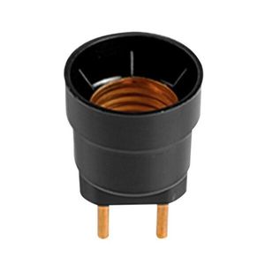Soquete Bipolar Nylon E27 com Pino Maciço Preto ILUMI
