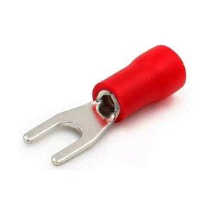 Terminal Laminado Tipo Forquilha 10mm Vermelho CRIMPER