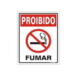 Placa de Sinalização Proibido Fumar SINALIZE