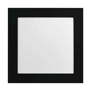 Plafon de Led de Embutir/Sobrepor 12W Bivolt Quadrado Preto ECOFORCE