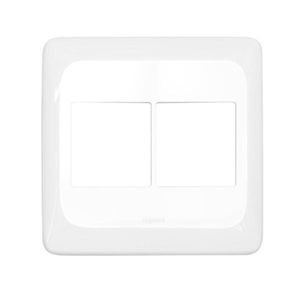 Placa Pial Pop 2 Módulos Juntos 4x4 Branco LEGRAND