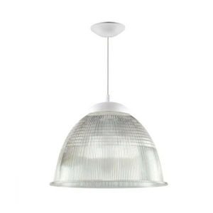 Pendente Prismático 16" E27 Branco/Transparente DEMI