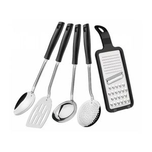 Jogo de Utensílios Inox Easy 5Pçs Preto TRAMONTINA