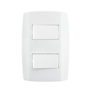 Interruptor 2 Tecla Paralelos Slim 4x2 Branco 10A ILUMI