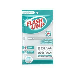 Bolsa para Lavar Roupa Média Branco FLASH LIMP