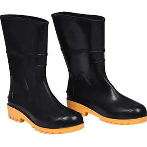 Bota Pvc Forro Nº39 WORKER Preto/Amarelo