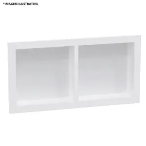 Nicho Plástico de Embutir Duo Branco 30X60cm METASUL