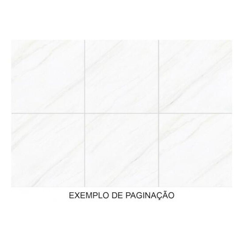 Piso Cerâmico Brilhoso 57x57cm Pedra Bianco LEF