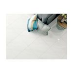 Piso Cerâmico Brilhoso 57x57cm Pedra Bianco LEF