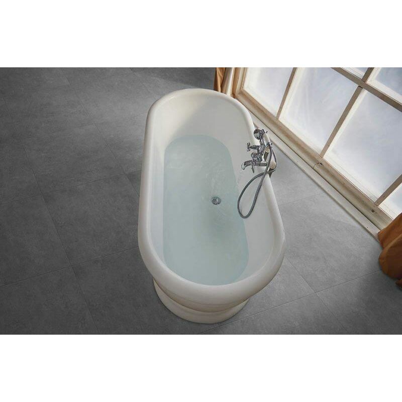 Porcelanato Acetinado Retificado 81x81cm Broadway Dark Grey GAUDI