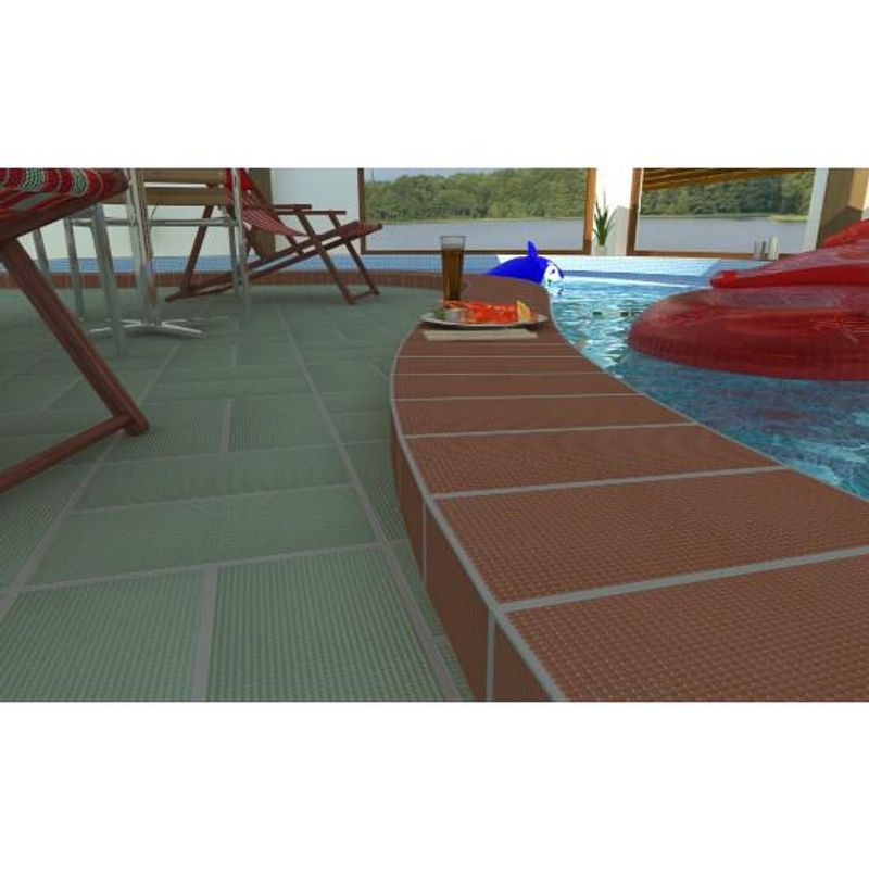 Piso Cerâmico Acetinado 12,5x26,1cm Grafite PIERINI