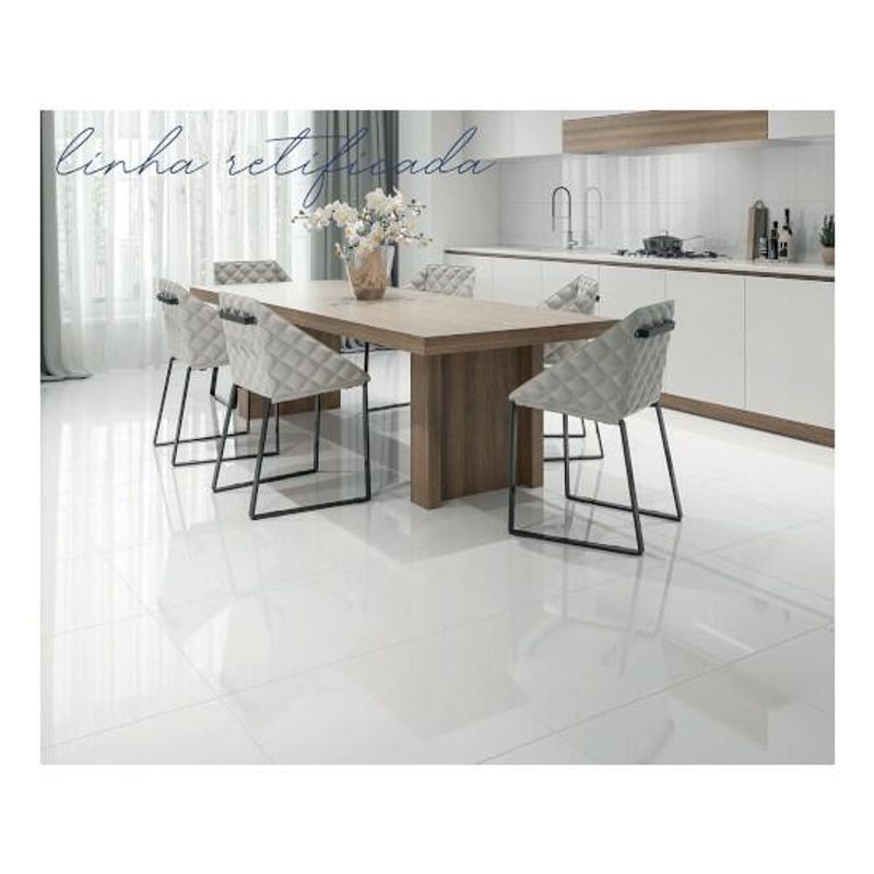 Piso Cerâmico Brilhoso Retificado 60x60cm FORMIGRES