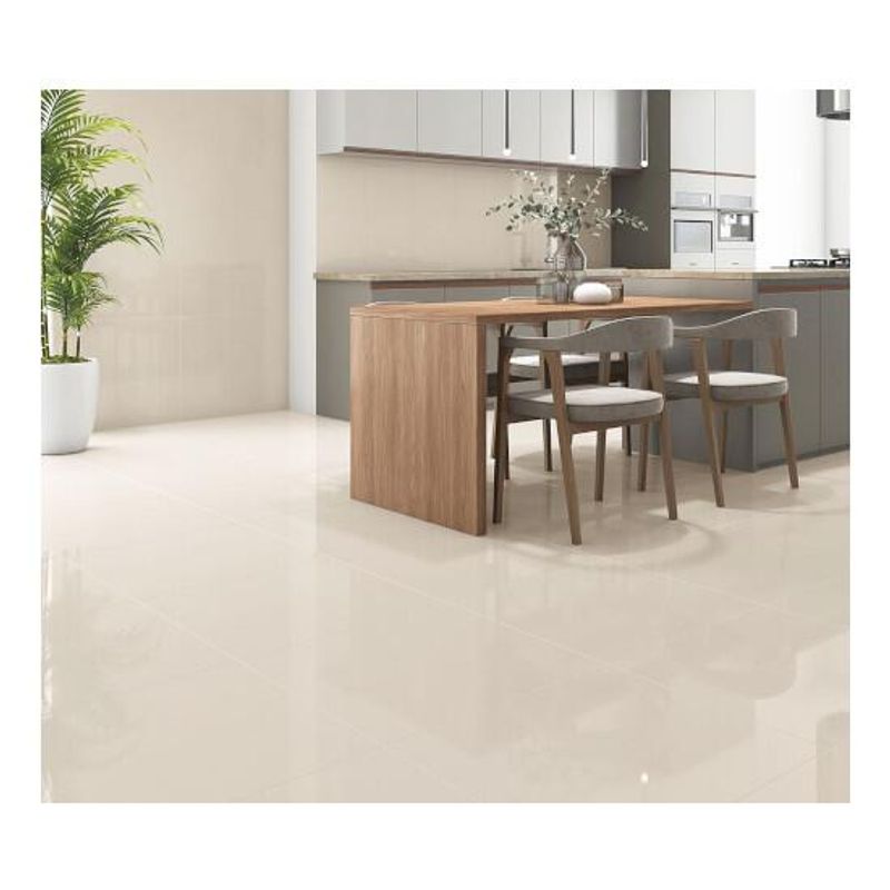 Piso Cerâmico Brilhoso Retificado 60x60cm Bege FORMIGRES