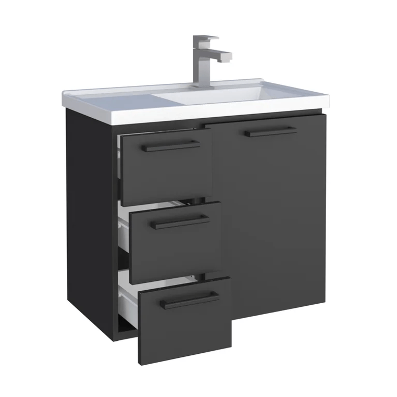 Conjunto Gabinete Aço Ameixa Preto 60 cm COZIMAX