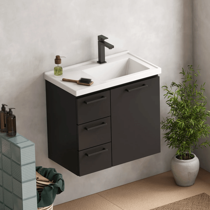 Conjunto Gabinete Aço Ameixa Preto 60 cm COZIMAX