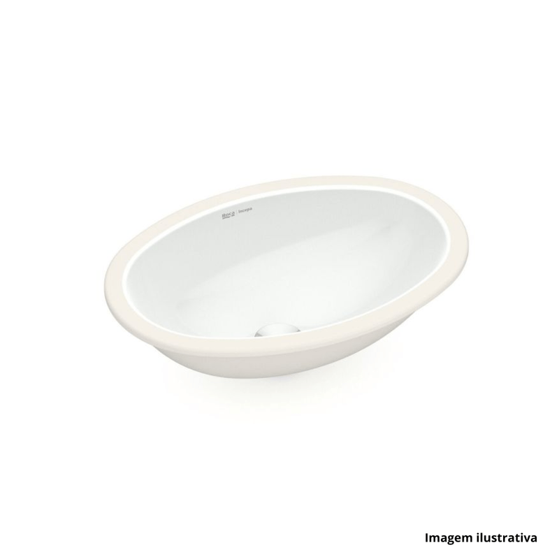 Cuba de Embutir Oval 49X32,5cm Branco INCEPA