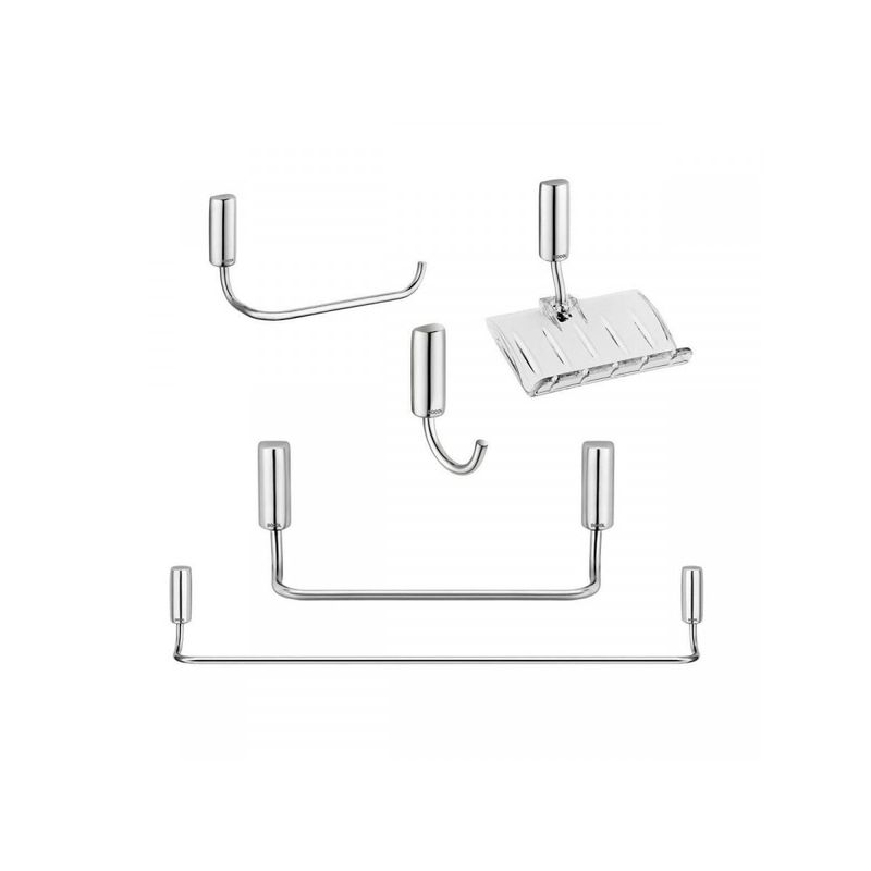Kit Acessórios para Banheiro 5pçs Cromado Docolidea DOCOL