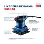 Lixadeira Orbital GSS140 220W BOSCH