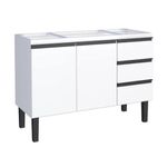 Gabinete Aço Netuno 1,20M Branco COZIMAX